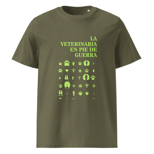 Camiseta de algodón orgánico unisex LA VETERINARIA EN PIE DE GUERRA