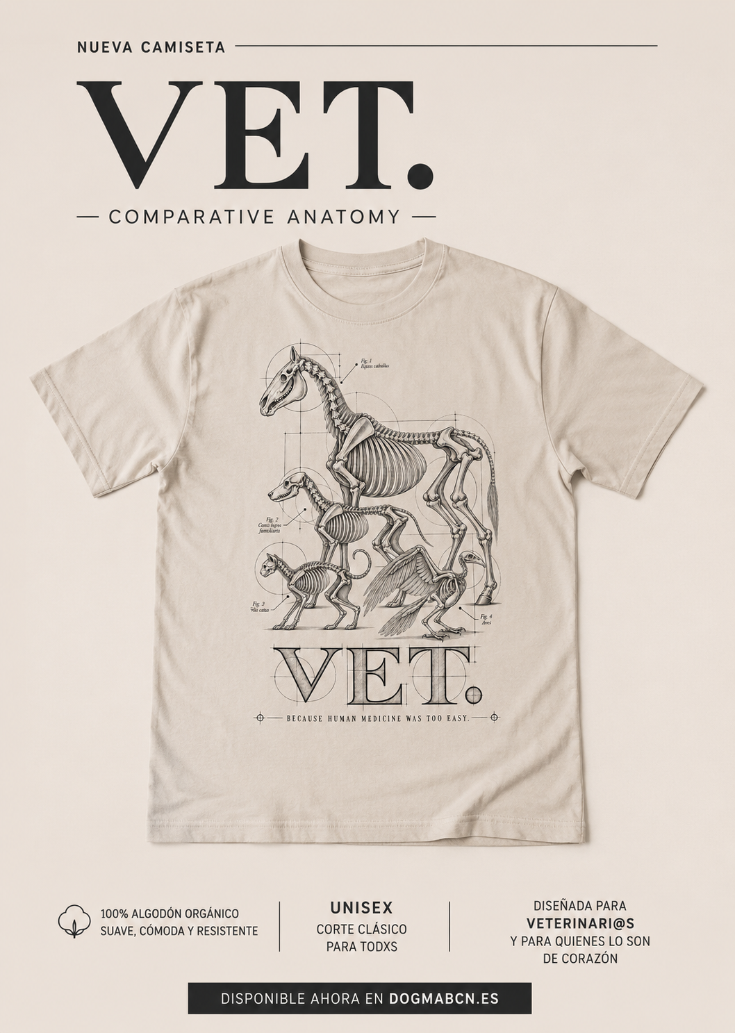 VET. — COMPARATIVE ANATOMY Unisex classic tee