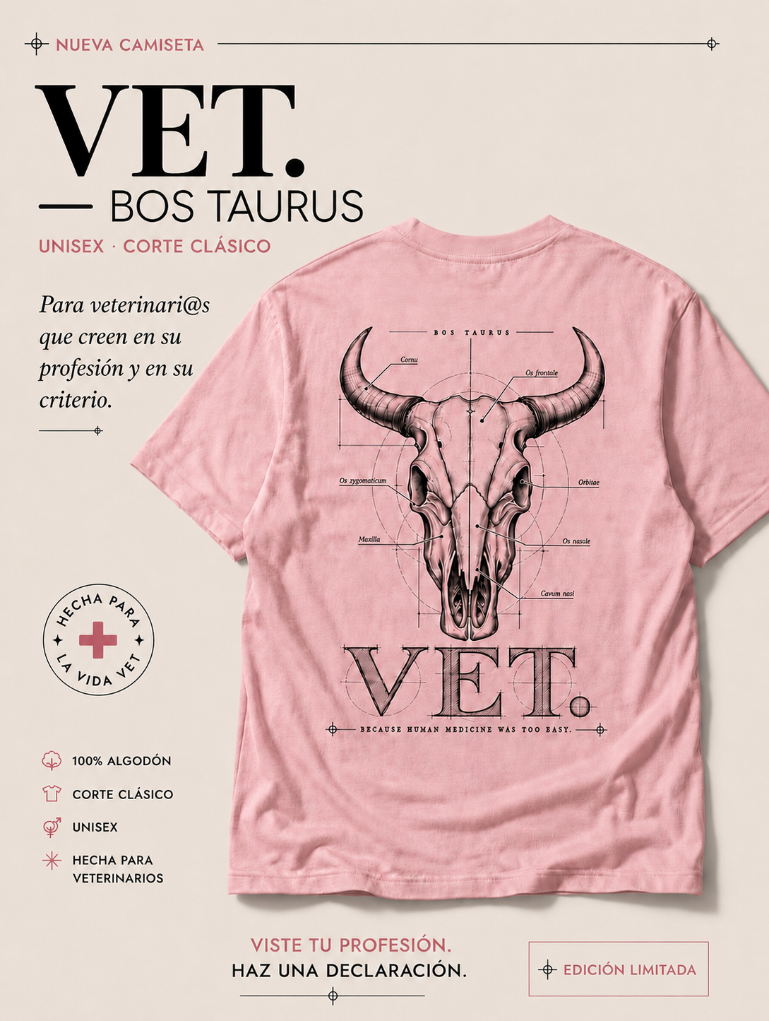 VET. — BOS TAURUS Unisex classic tee