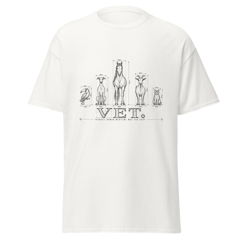 Vet. Because human medicine was too easy.  Camiseta clásica unisex