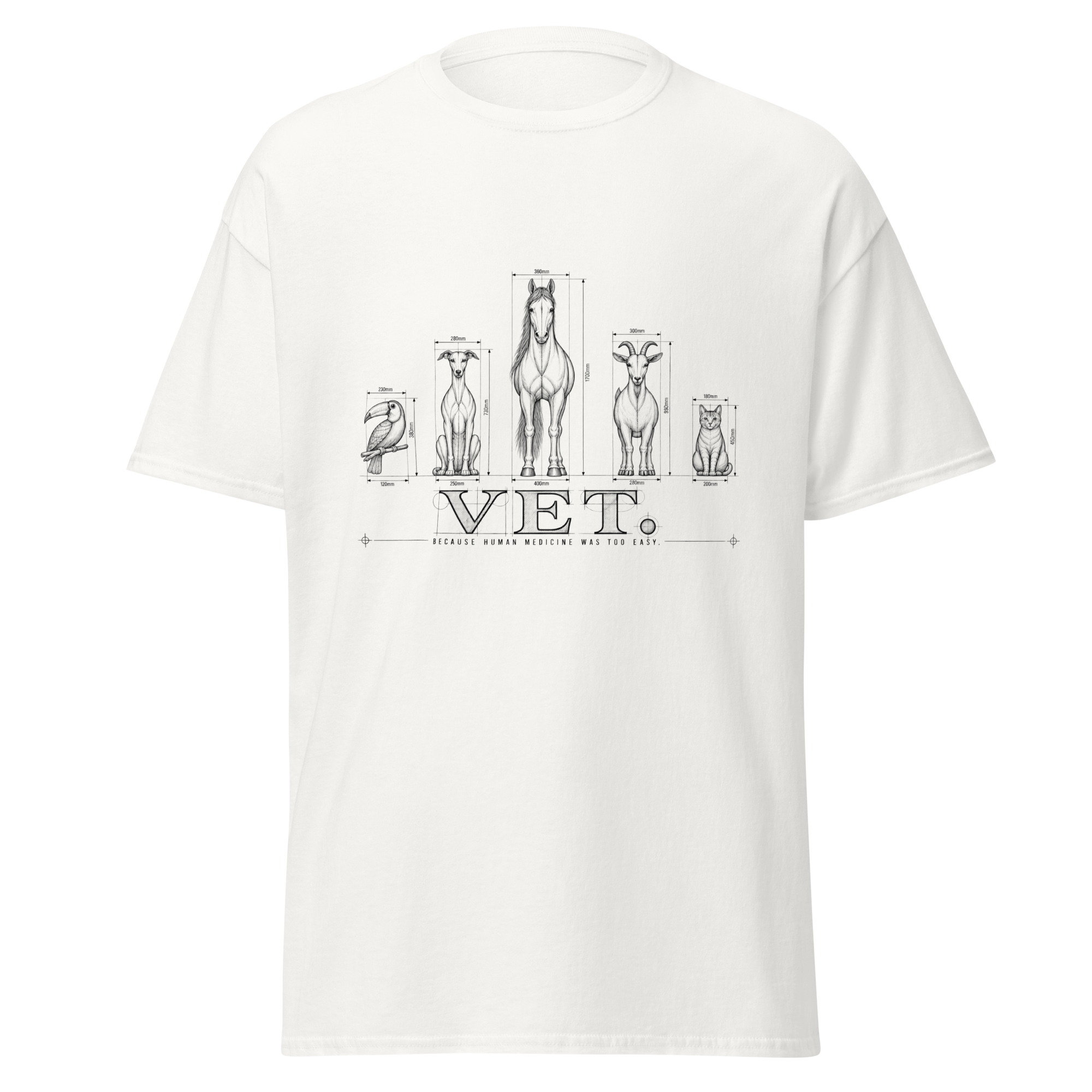 Vet. Because human medicine was too easy.  Camiseta clásica unisex