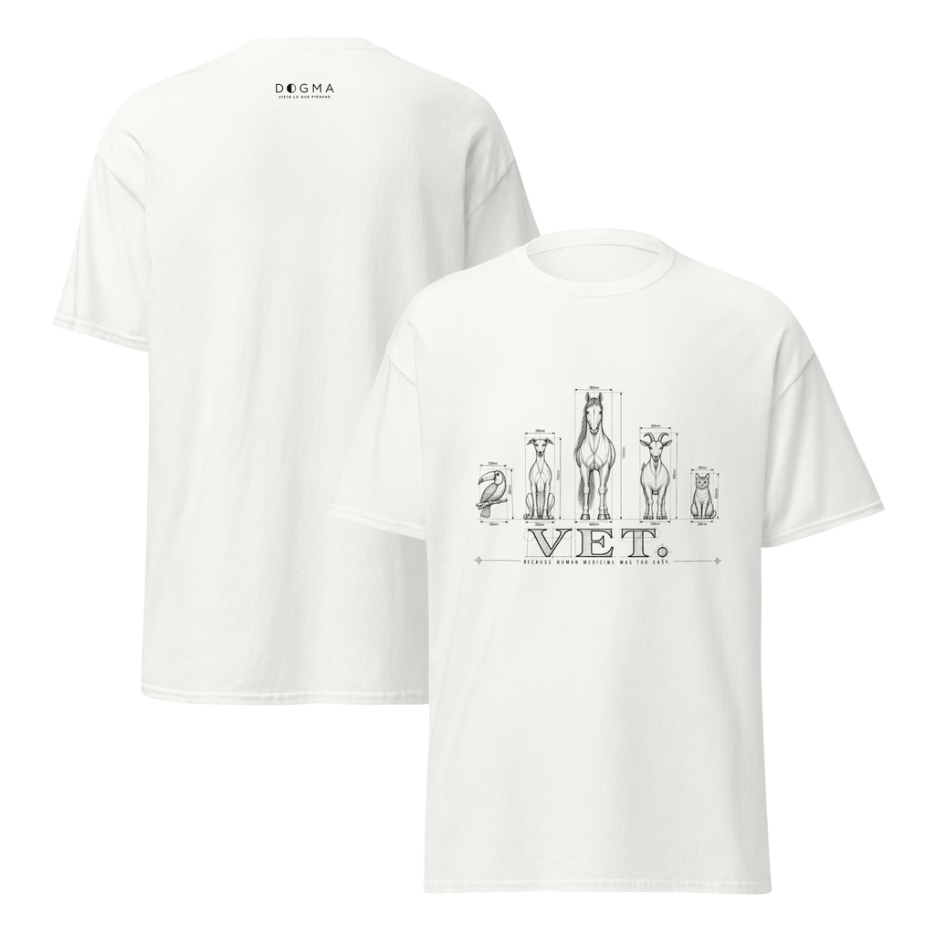 Vet. Because human medicine was too easy.  Camiseta clásica unisex