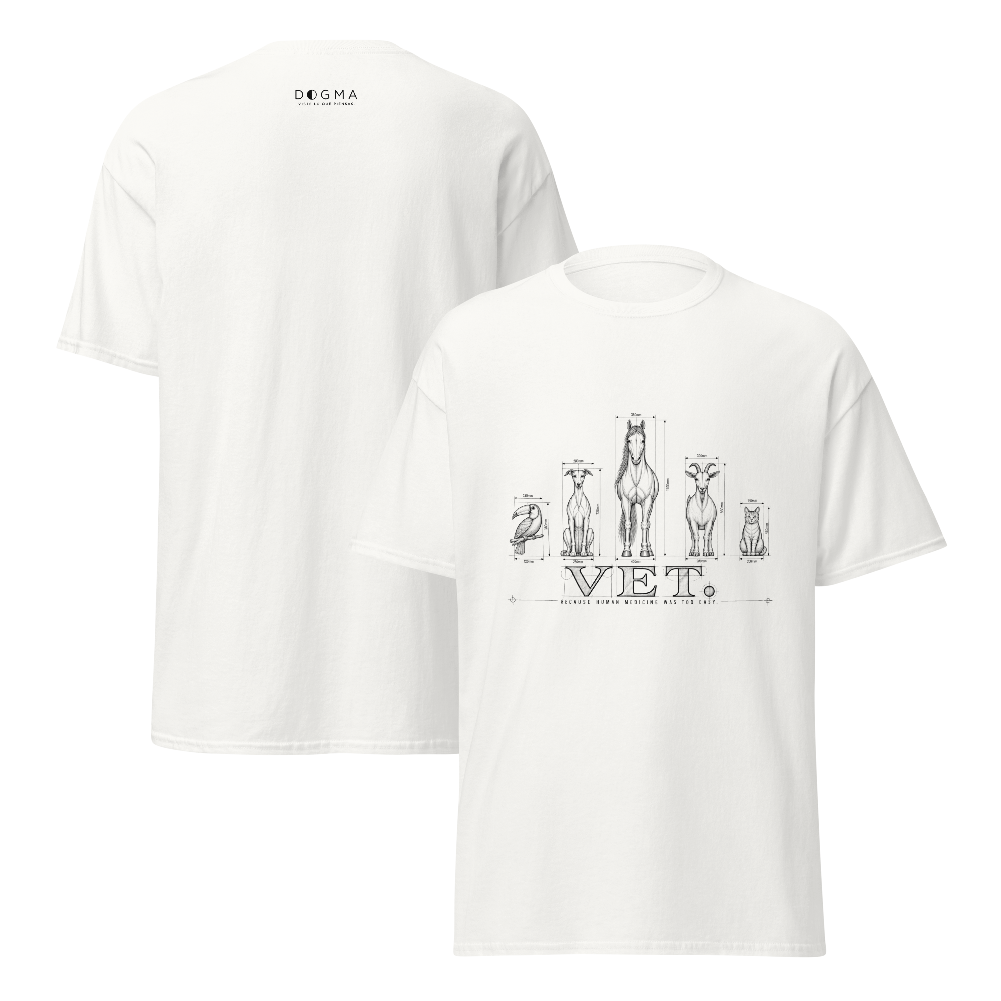 Vet. Because human medicine was too easy.  Camiseta clásica unisex