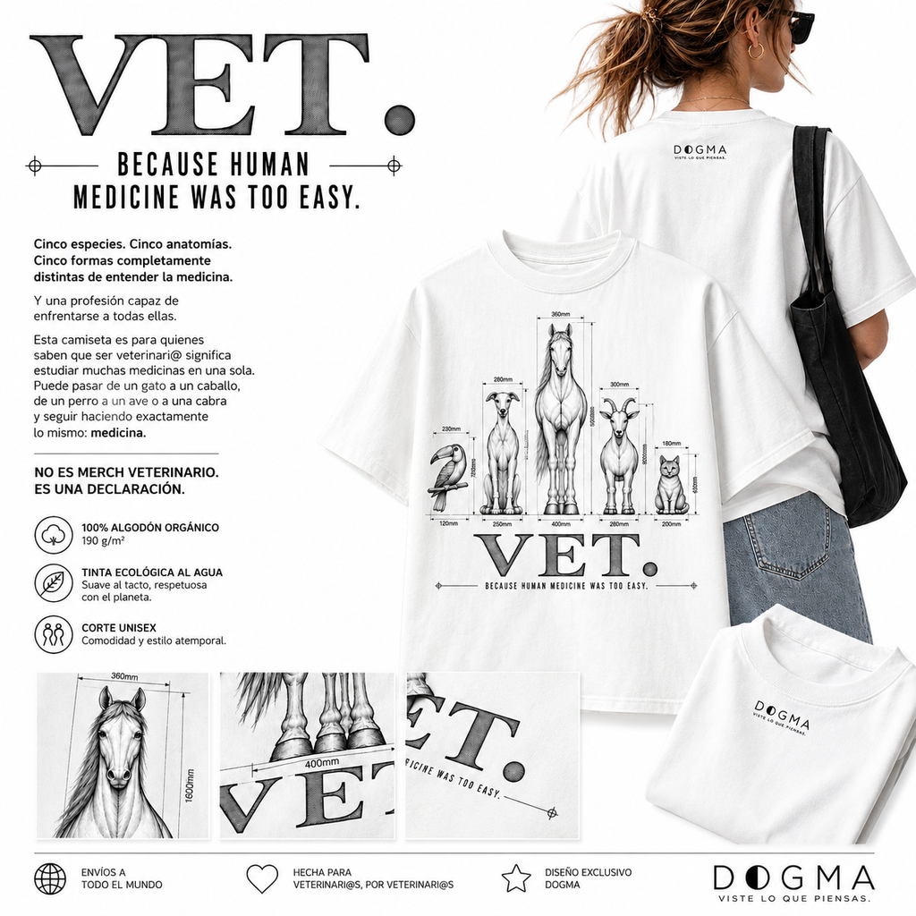 Vet. Because human medicine was too easy.  Camiseta clásica unisex