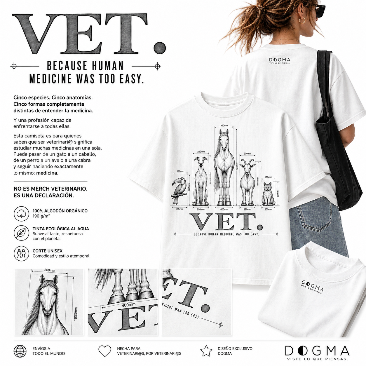 Vet. Because human medicine was too easy.  Camiseta clásica unisex